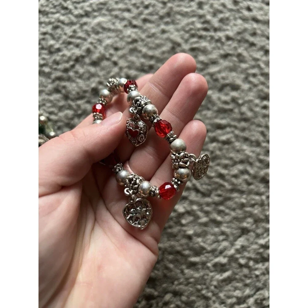 Vintage Charm Bead Bracelets Holidays Valentines, St Paddy’s & Easter